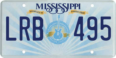 MS license plate LRB495
