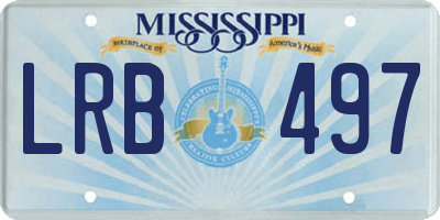 MS license plate LRB497