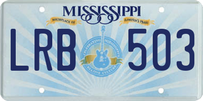 MS license plate LRB503