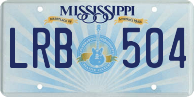 MS license plate LRB504