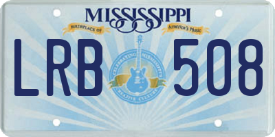 MS license plate LRB508