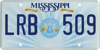 MS license plate LRB509