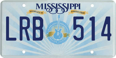 MS license plate LRB514