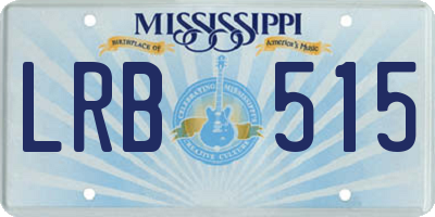 MS license plate LRB515