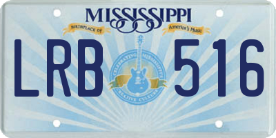 MS license plate LRB516