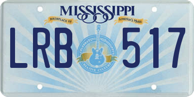 MS license plate LRB517