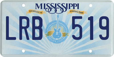 MS license plate LRB519