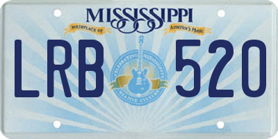 MS license plate LRB520