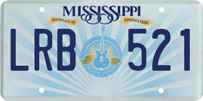 MS license plate LRB521