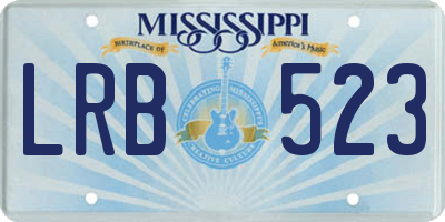 MS license plate LRB523