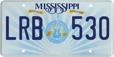 MS license plate LRB530