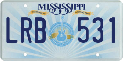 MS license plate LRB531