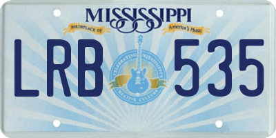 MS license plate LRB535