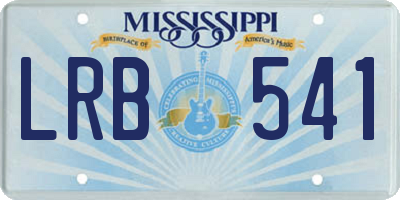 MS license plate LRB541