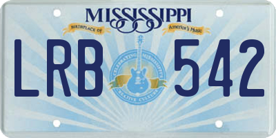 MS license plate LRB542
