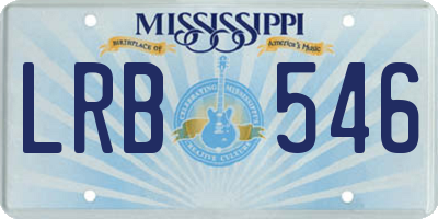 MS license plate LRB546