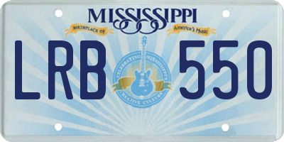 MS license plate LRB550