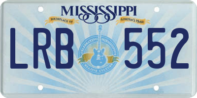 MS license plate LRB552