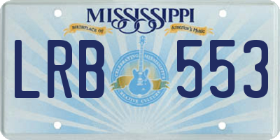 MS license plate LRB553