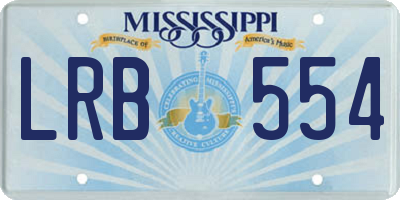 MS license plate LRB554