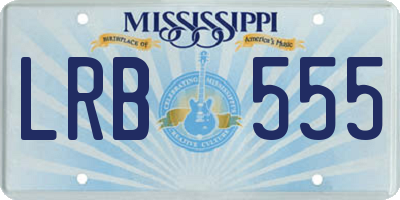 MS license plate LRB555