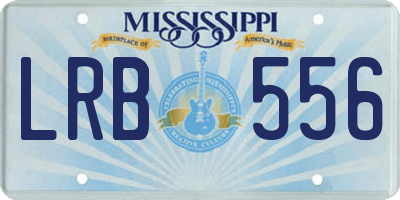 MS license plate LRB556