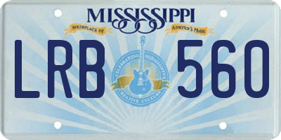MS license plate LRB560