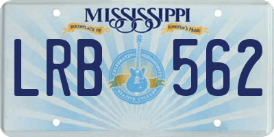 MS license plate LRB562