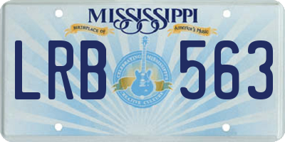 MS license plate LRB563