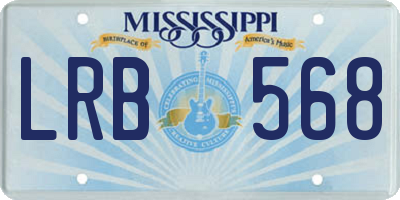MS license plate LRB568
