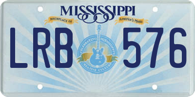 MS license plate LRB576