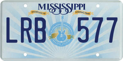 MS license plate LRB577