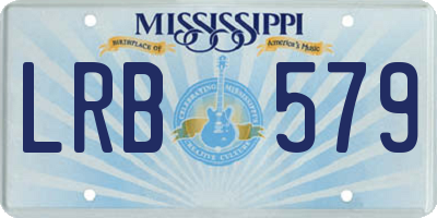 MS license plate LRB579