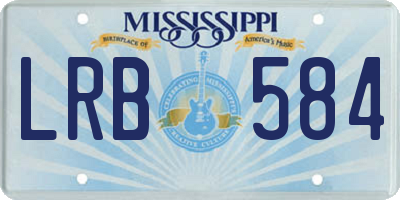 MS license plate LRB584