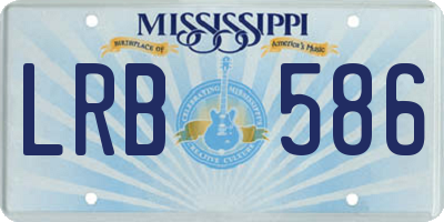 MS license plate LRB586