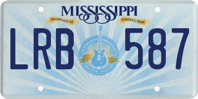 MS license plate LRB587