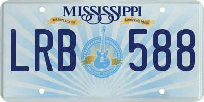 MS license plate LRB588