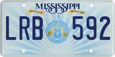 MS license plate LRB592