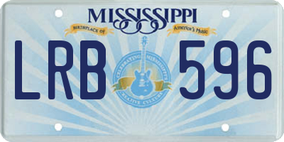 MS license plate LRB596
