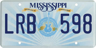 MS license plate LRB598
