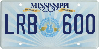 MS license plate LRB600