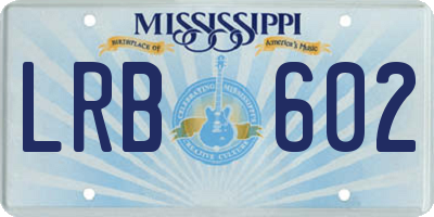 MS license plate LRB602