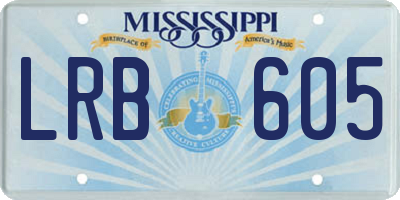 MS license plate LRB605