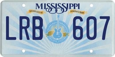 MS license plate LRB607