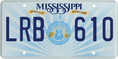 MS license plate LRB610
