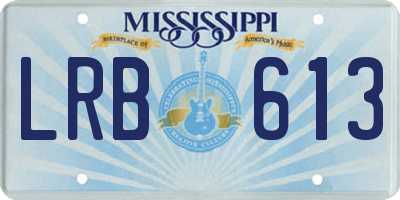 MS license plate LRB613