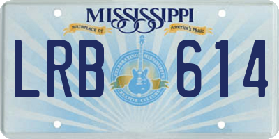 MS license plate LRB614