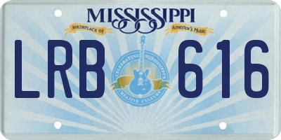 MS license plate LRB616