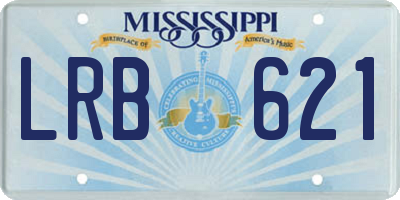 MS license plate LRB621