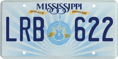 MS license plate LRB622